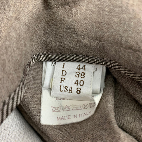 BRUNELLO CUCINELLI Taille 8 Jupe crayon chinée en mélange de laine marron