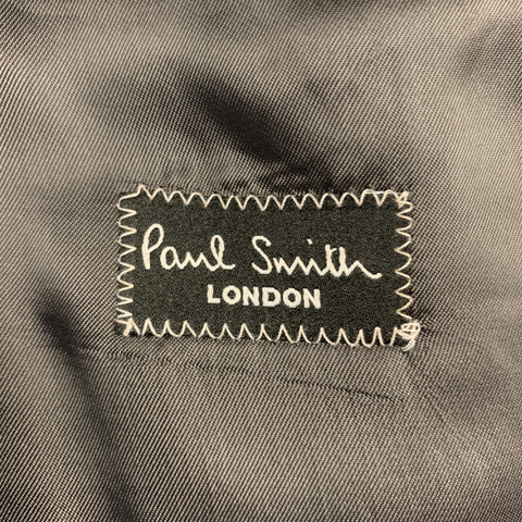 PAUL SMITH The Byard Size 38 Gray Grid Wool Notch Lapel Flap Pockets Sport Coat Jacket