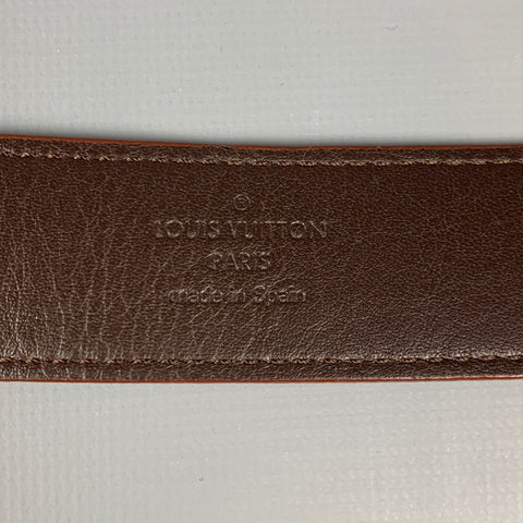 LOUIS VUITTON Size 36 Cognac Leather Belt