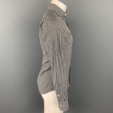 POLO by RALPH LAUREN Size S Black & White Checkered Cotton Button Up Long Sleeve Shirt
