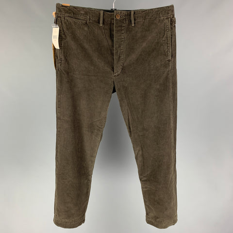 RRL by RALPH LAUREN Size 36 Brown Corduroy Cotton Casual Pants