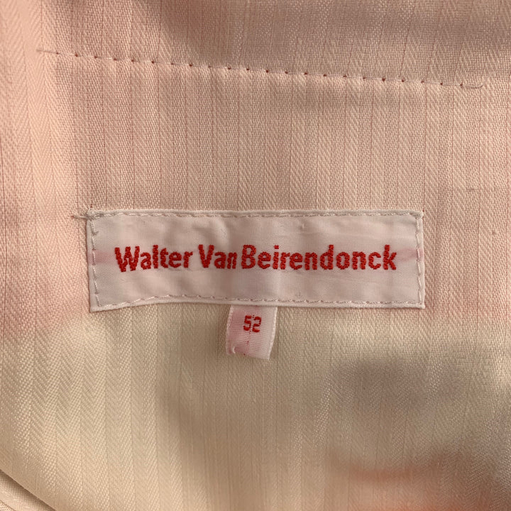 WALTER VAN BEIRENDONCK Talla 36 Pantalones de pantalón de ensueño 2003 plisados ​​con puños de algodón naranja