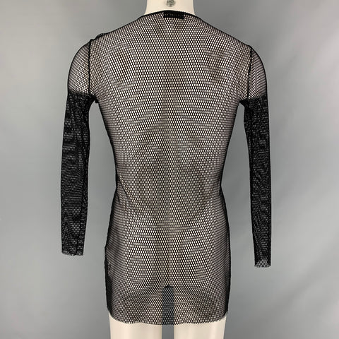 FAITH CONNEXION Size S Black Mesh Polyamide Crew-Neck Pullover