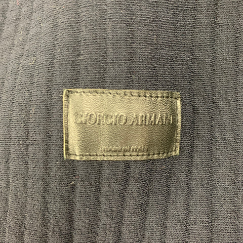GIORGIO ARMANI Size 40 Navy Textured Wool Biker Vest