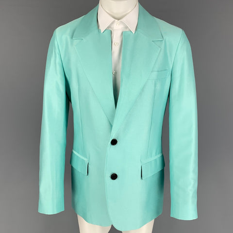 ACNE STUDIOS Size 38 Light Blue Woven Cotton Viscose Sport Coat