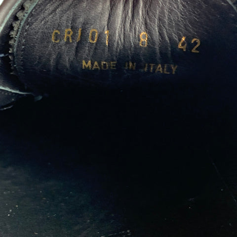 PAUL SMITH Talla 9 Zapatos con cordones y punta de ala de cuero perforado negro