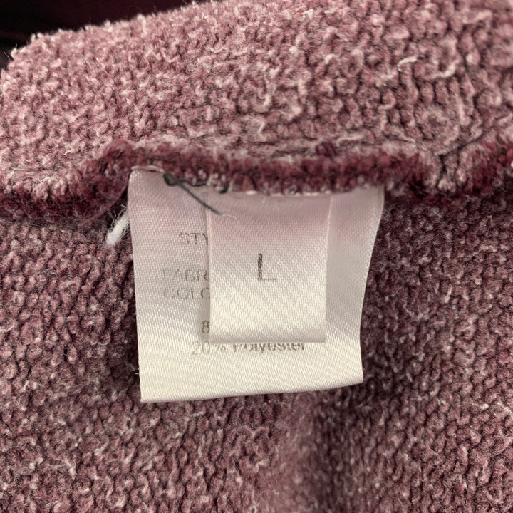 RAF SIMONS AW 12 Size L Green Burgundy Ombre Cotton Polyester Crew-Neck Pullover