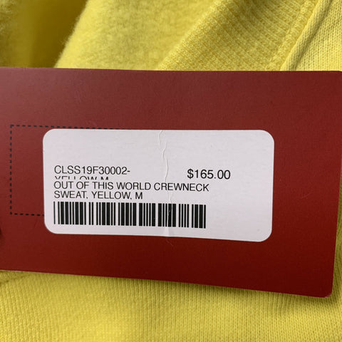 CLOT APPAREL Size M Yellow Graphic Cotton Crew-Neck Sweatshirt