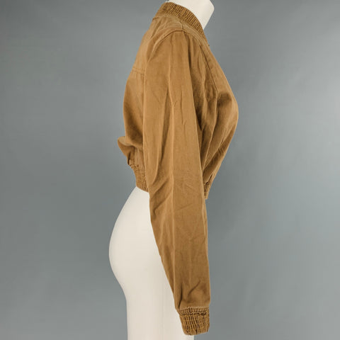 ACNE STUDIOS Taille S Blouson Bomber en Coton Marron