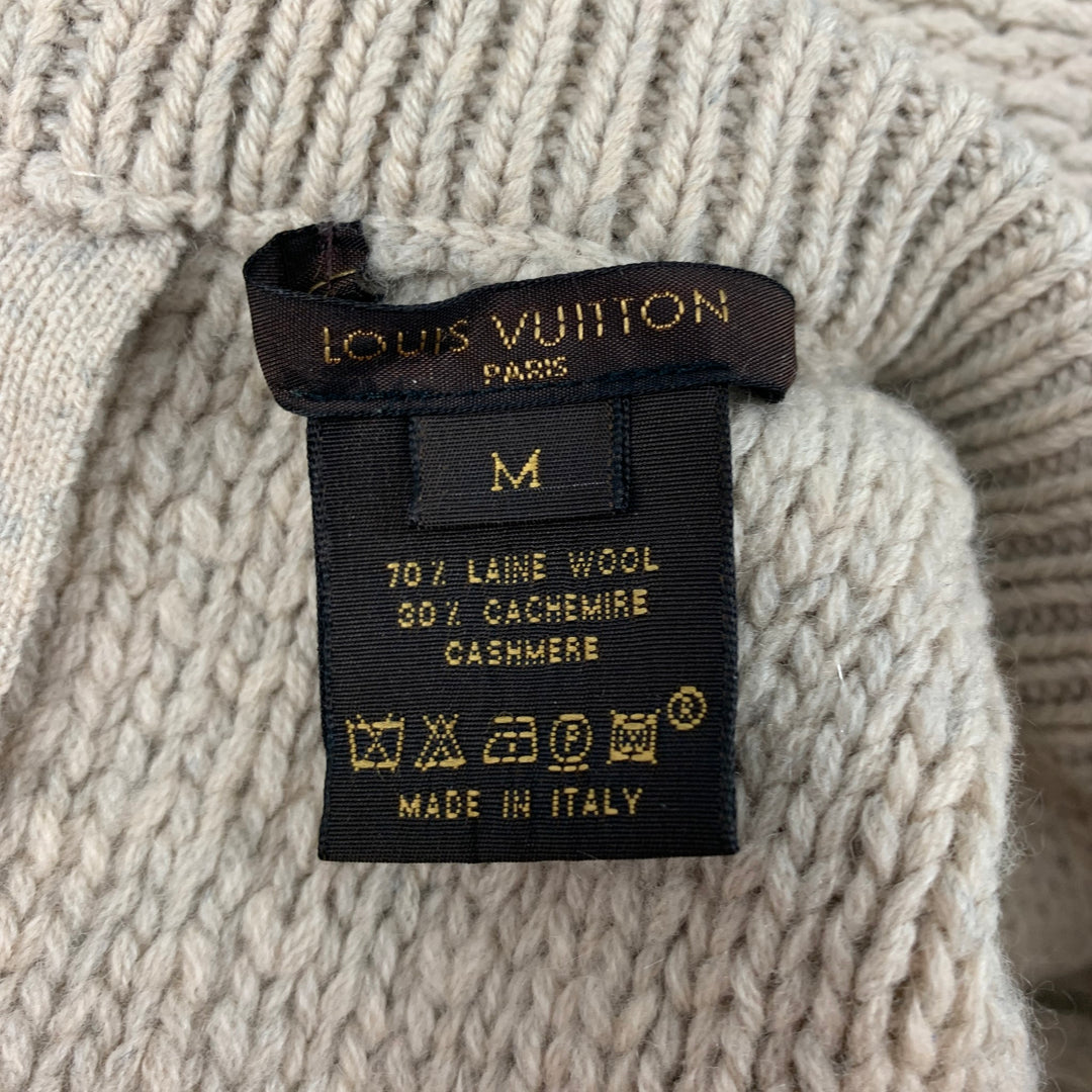 LOUIS VUITTON Size M Oatmeal Knitted Wool / Cashmere Sweater