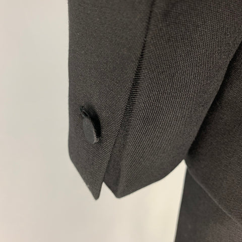 MR P. Taille 46 Tuxedo à col châle en laine unie noire