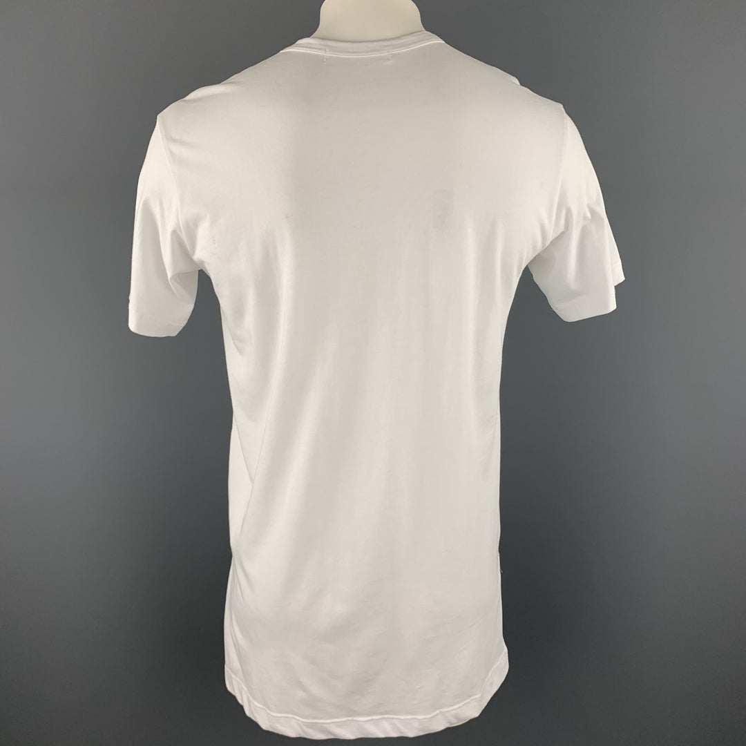 COMME des GARCONS SHIRT Size L White Cotton Crew-Neck T-shirt