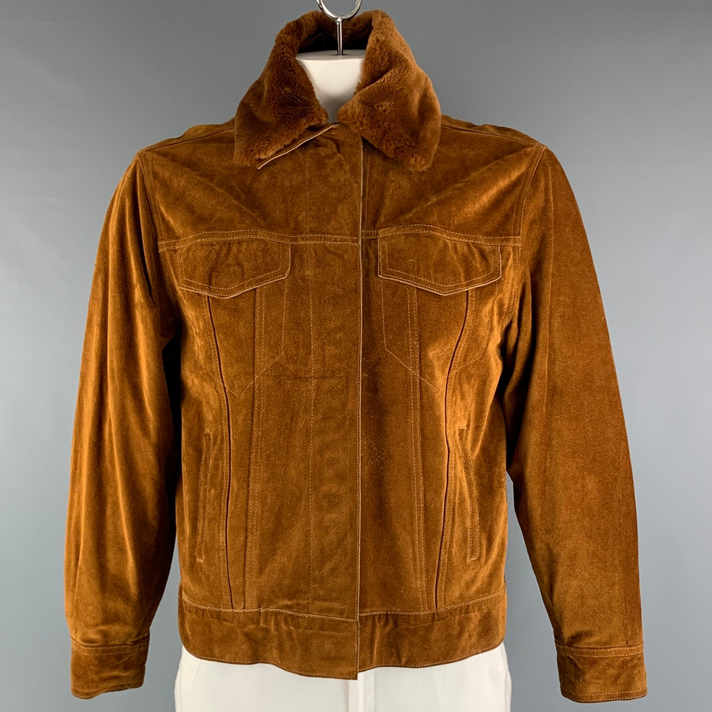 STEPHEN SPROUSE Size 42 Brown Cognac Suede Jacket – Sui Generis Designer  Consignment