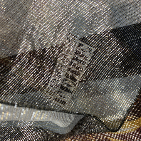 GIANFRANCO FERRE Blue & Gold Tan Scarf
