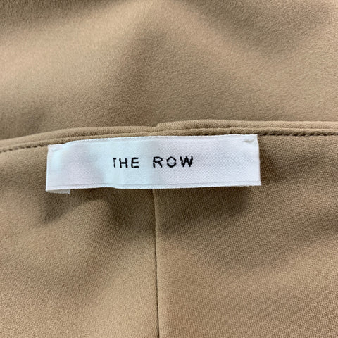THE ROW Size XS Beige Polyamide Eastane Spaghetti Straps Mid-Calf Dress