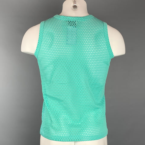 EVEREST ISLES Size L Aqua Mesh Cotton Blend Tank Top