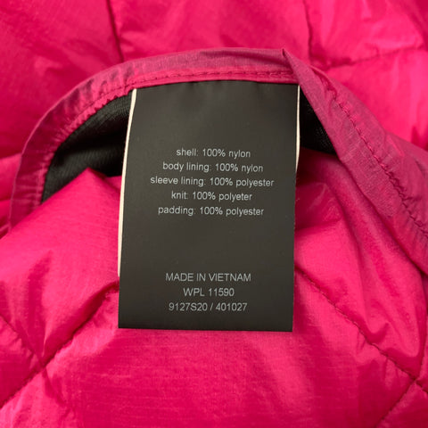 THE VERY WARM Size XS Pink Quilted Nylon Zip Up Jacket