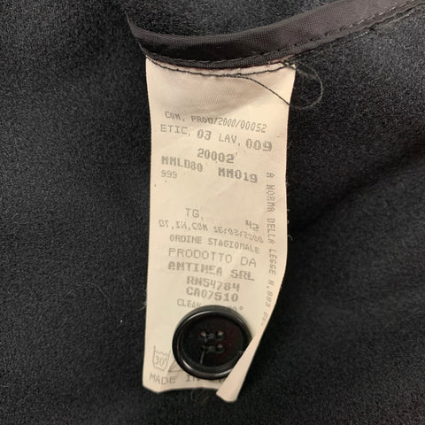 ARMANI COLLEZIONI Talla 6 Chubasquero con cinturón en mezcla de poliéster negro