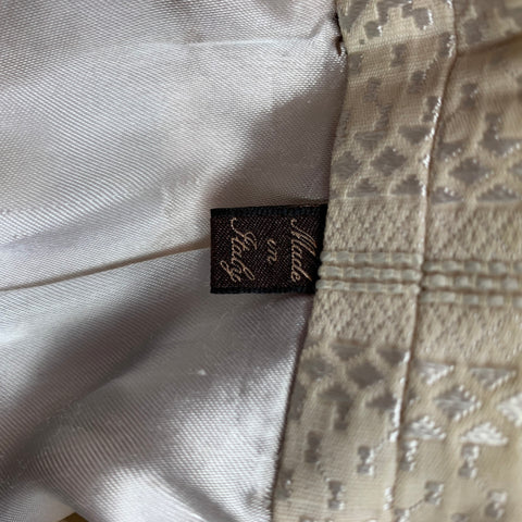 ROBERTO CAVALLI Size 44 Beige Jacquard Cotton Blend Sport Coat