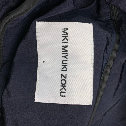 MKI MIYUKI ZOKU Size L Navy Nylon Drawstring Pop-Over Jacket