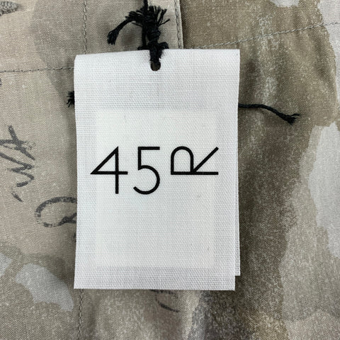 45rpm Size 34 Light Grey Camo Cotton Zip Fly Casual Pants