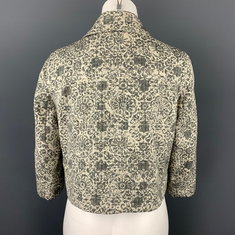 THEORY Size L Grey Tapestry Cotton / Polyester Buttoned Jacket