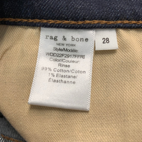 RAG & BONE Size 28 Navy Cotton Elastane Jeans