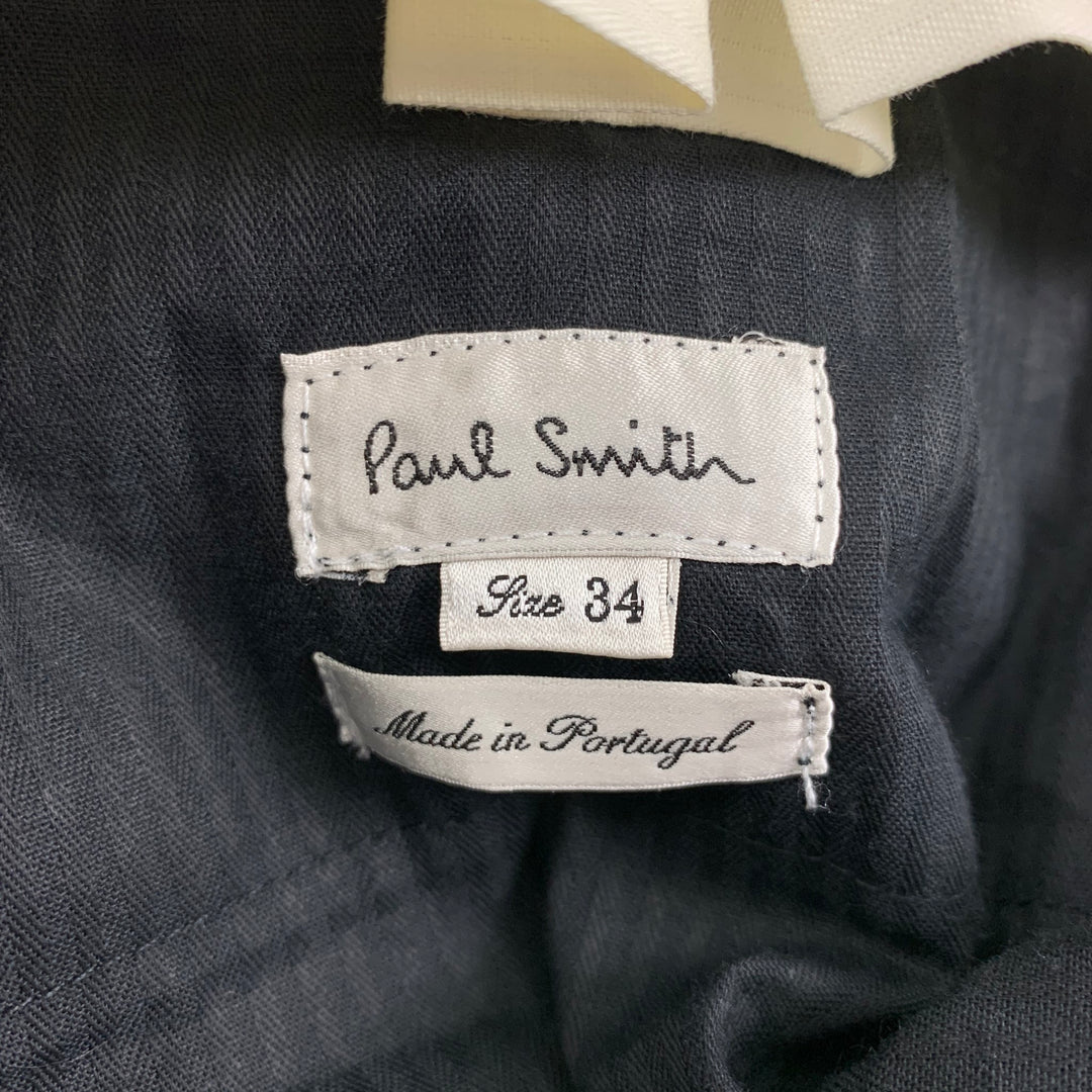 PAUL SMITH Size 34 Multi-Color Print Cotton Zip Fly Dress Pants