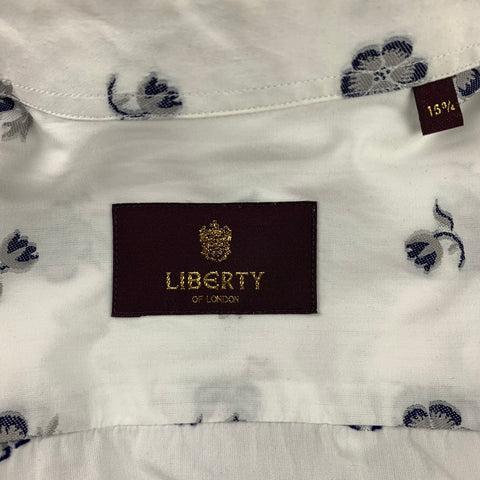LIBERTY OF LONDON Taille S Chemise à manches longues boutonnée en coton brodé blanc