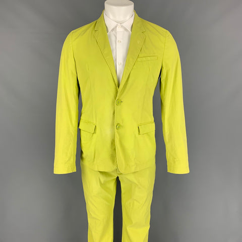 VIKTOR &amp; ROLF Taille 38 Costume à revers cranté en coton / polyamide froissé vert anis