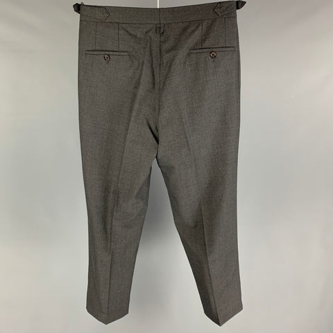 BLACK FLEECE Size 32 Grey Wool Side Tabs Dress Pants