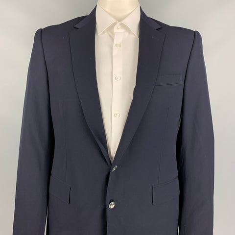 RALPH LAUREN Black Label Size 42 Regular Navy Wool Notch Lapel Sport Coat