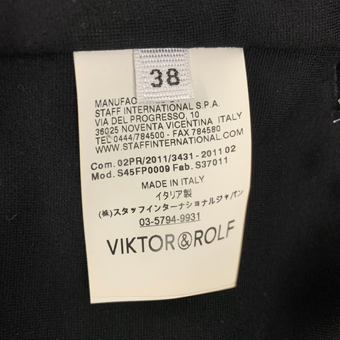 VIKTOR & ROLF Size 2 Black Wool High Waisted Dress Pants