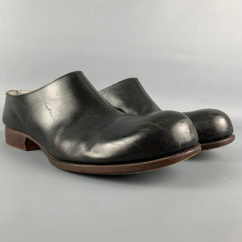 NOT LISTED Black Leather Pull On Loafers