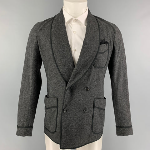 CAMOSHITA par UNITED ARROWS Taille 34 Manteau de sport à col châle gris chiné