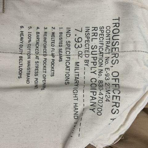 RRL by RALPH LAUREN Size 36 Beige Cotton Casual Pants