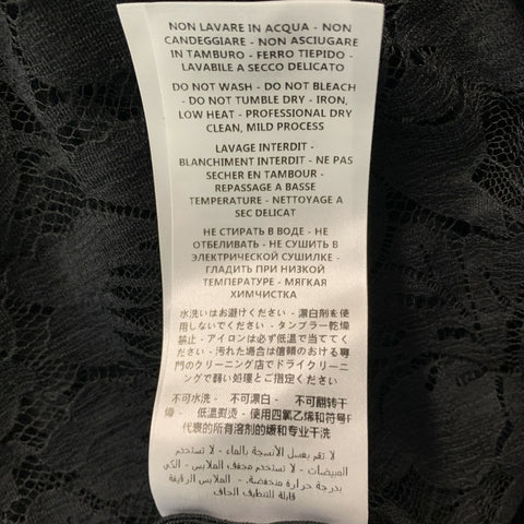 STELLA McCARTNEY Jersey de cuello redondo de poliamida y algodón con encaje negro Talla S