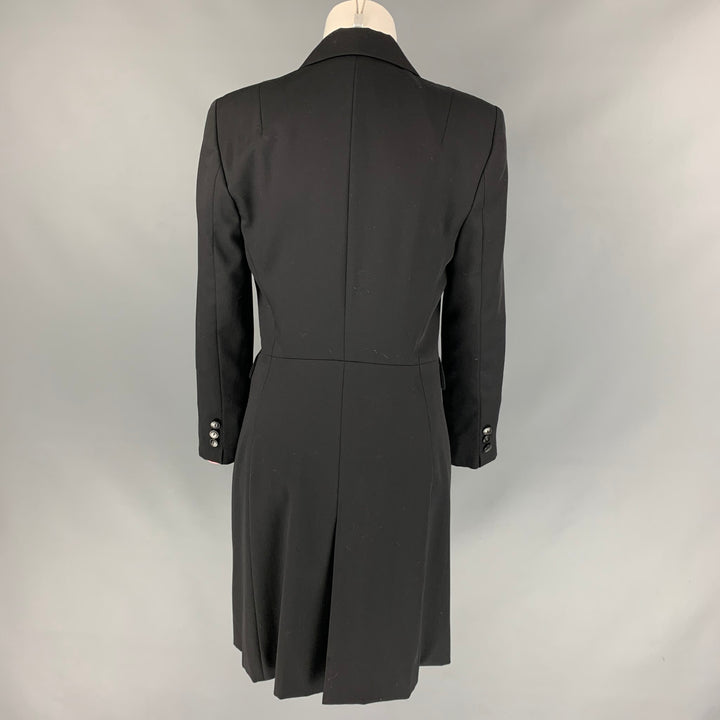 MATSUDA Size M Black Wool / Polyester Double Breasted Coat