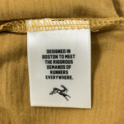 TRACKSMITH  Size L Mustard Solid Wool &  Nylon Crew-Neck  T-shirt