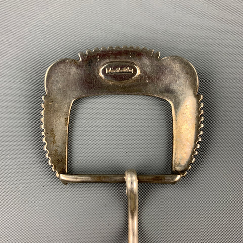 DEE SMITHS Size One Size Silver Metal Western 3 Piece Belt Buckle
