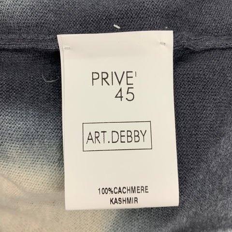 PRIVE' 45 Size S Grey & Cream Tie Dye Knitted Cashmere Cardigan