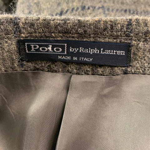 POLO par RALPH LAUREN Taille 40 Manteau de sport à carreaux gris marine régulier