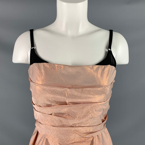 BURBERRY PRORSUM Resort 2013 Size 8 Pink Black Silk / Elastane Dress