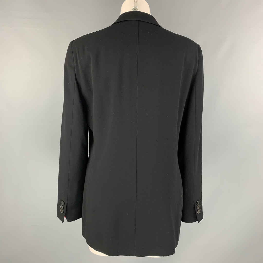 GIORGIO ARMANI Size 12 Black Wool Jacket