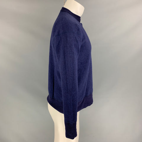 45rpm Size M Navy Knitted Wool Crew-Neck Pullover