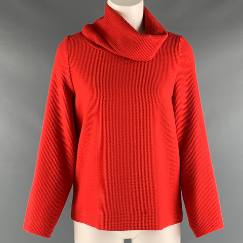 FLIC. COPAINE Taille S Haut décontracté en mélange de polyester rouge à col bénitier