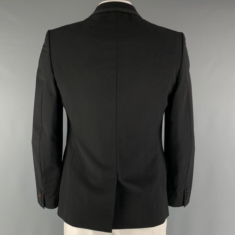 PS by PAUL SMITH Taille 42 Manteau de sport en laine et élasthanne noir anthracite