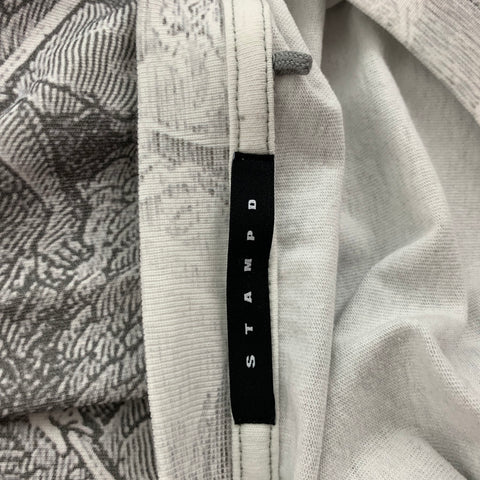 STAMPD Sudadera Cuello Redondo Algodón Estampado Blanco Gris Talla L