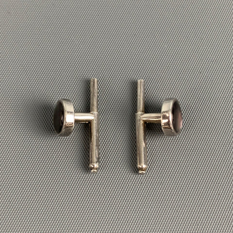 Boutons de manchette VINTAGE en argent sterling irisé