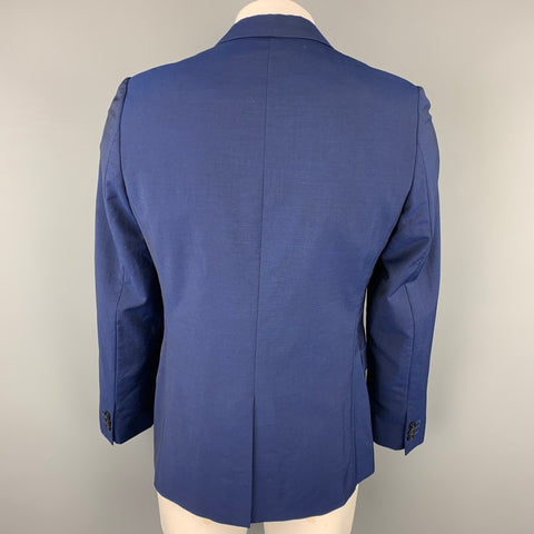 PS by PAUL SMITH Size 42 Navy Wool / Mohair Notch Lapel Sport Coat